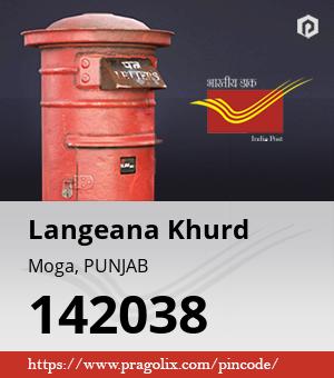 Langeana Khurd Post office