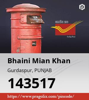 Bhaini Mian Khan Post office