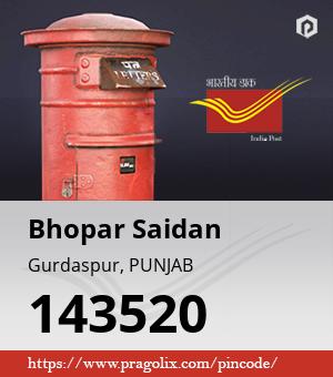 Bhopar Saidan Post office