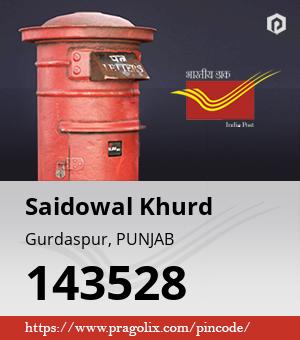 Saidowal Khurd Post office