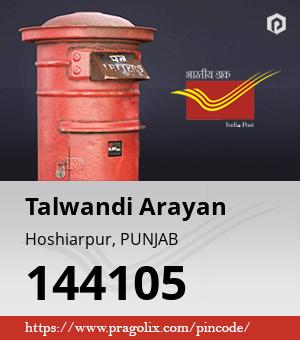 Talwandi Arayan Post office