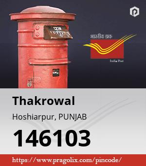 Thakrowal Post office