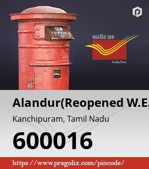 Alandur(Reopened W.E.F.6.6.05) Post office