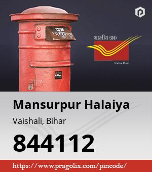 Mansurpur Halaiya Post office