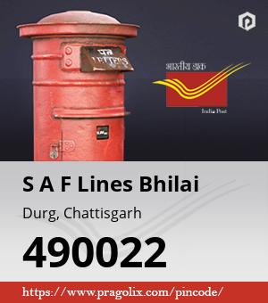 S A F Lines Bhilai Post office