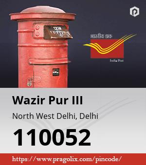 Wazir Pur III Post office