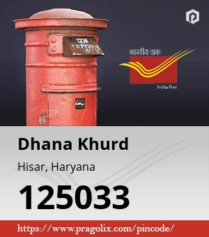 Dhana Khurd Post office