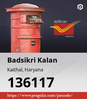 Badsikri Kalan Post office