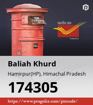 Baliah Khurd Post office