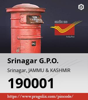 Srinagar G.P.O.  Post office