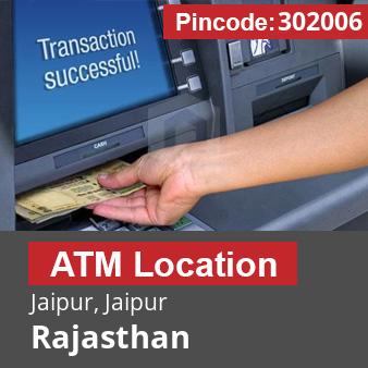 Pincode 302006 ATM Jaipur, Jaipur, Rajasthan