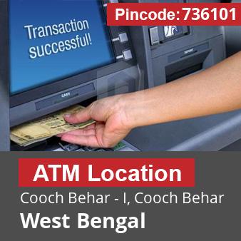 Pincode 736101 ATM Cooch Behar - I, Cooch Behar, West Bengal