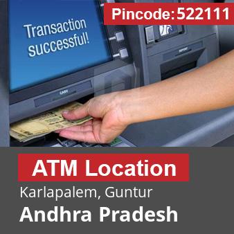 Pincode 522111 ATM Karlapalem, Guntur, Andhra Pradesh