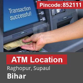 Pincode 852111 ATM Raghopur, Supaul, Bihar