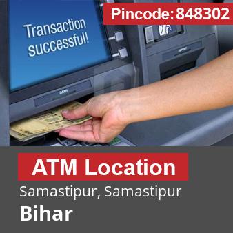 Pincode 848302 ATM Samastipur, Samastipur, Bihar