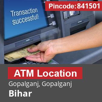 Pincode 841501 ATM Gopalganj, Gopalganj, Bihar