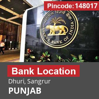 Pincode 148017 Bank Dhuri, Sangrur, PUNJAB