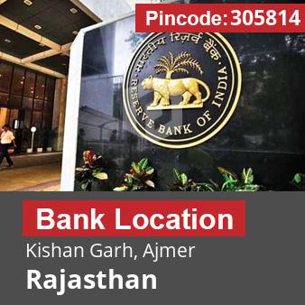 Pincode 305814 Bank Kishan Garh, Ajmer, Rajasthan