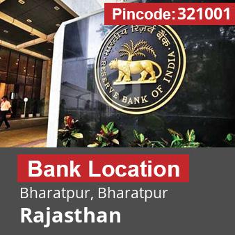 Pincode 321001 Bank Bharatpur, Bharatpur, Rajasthan