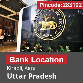 Pincode 283102 Bank Kiraoli, Agra, Uttar Pradesh