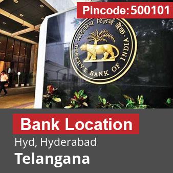 Pincode 500101 Bank Hyd, Hyderabad, Telangana