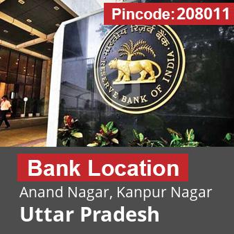 Pincode 208011 Bank Anand Nagar, Kanpur Nagar, Uttar Pradesh