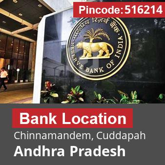 Pincode 516214 Bank Chinnamandem, Cuddapah, Andhra Pradesh