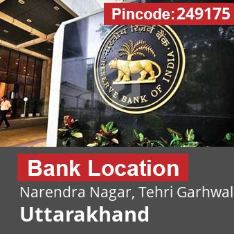 Pincode 249175 Bank Narendra Nagar, Tehri Garhwal, Uttarakhand