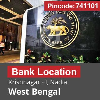 Pincode 741101 Bank Krishnagar - I, Nadia, West Bengal