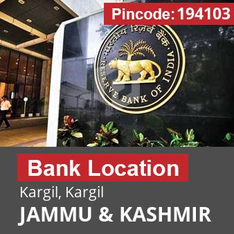 Pincode 194103 Bank Kargil, Kargil, JAMMU & KASHMIR