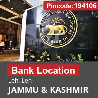 Pincode 194106 Bank Leh, Leh, JAMMU & KASHMIR