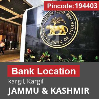 Pincode 194403 Bank kargil, Kargil, JAMMU & KASHMIR