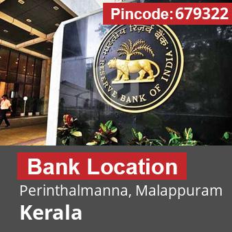 Pincode 679322 Bank Perinthalmanna, Malappuram, Kerala