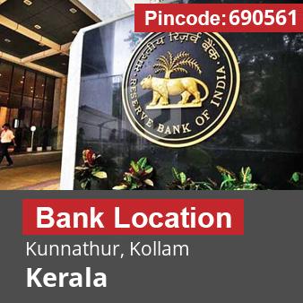 Pincode 690561 Bank Kunnathur, Kollam, Kerala