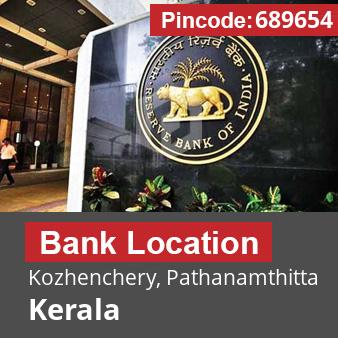 Pincode 689654 Bank Kozhenchery, Pathanamthitta, Kerala