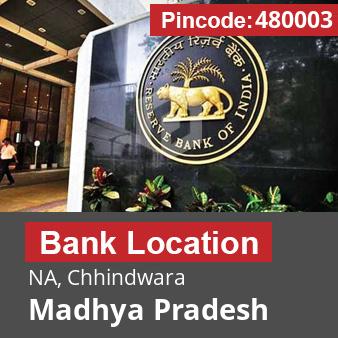 Pincode 480003 Bank NA, Chhindwara, Madhya Pradesh