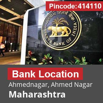 Pincode 414110 Bank Ahmednagar, Ahmed Nagar, Maharashtra