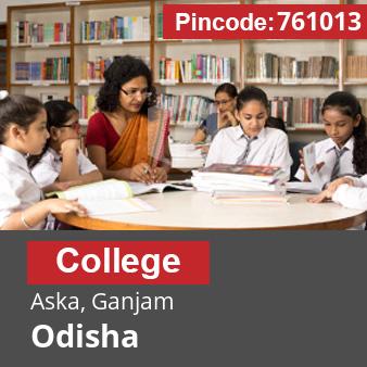 Pincode 761013 College Aska, Ganjam, Odisha