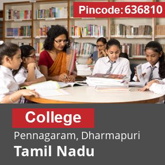 Pincode 636810 College Pennagaram, Dharmapuri, Tamil Nadu