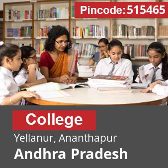 Pincode 515465 College Yellanur, Ananthapur, Andhra Pradesh