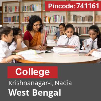 Pincode 741161 College Krishnanagar-i, Nadia, West Bengal