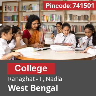 Pincode 741501 College Ranaghat - II, Nadia, West Bengal