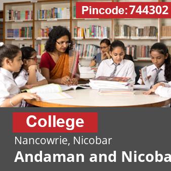 Pincode 744302 College Nancowrie, Nicobar, Andaman and Nicobar Islands