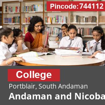 Pincode 744112 College Portblair, South Andaman, Andaman and Nicobar Islands