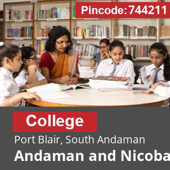 Pincode 744211 College Port Blair, South Andaman, Andaman and Nicobar Islands