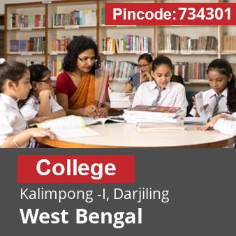 Pincode 734301 College Kalimpong -I, Darjiling, West Bengal