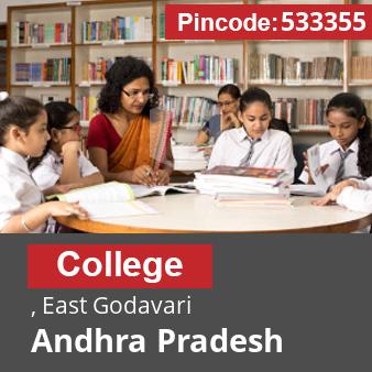 Pincode 533355 College , East Godavari, Andhra Pradesh