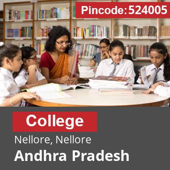 Pincode 524005 College Nellore, Nellore, Andhra Pradesh