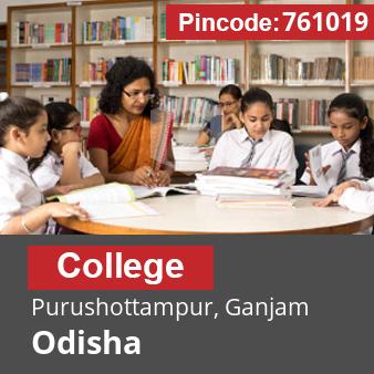 Pincode 761019 College Purushottampur, Ganjam, Odisha