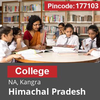 Pincode 177103 College NA, Kangra, Himachal Pradesh